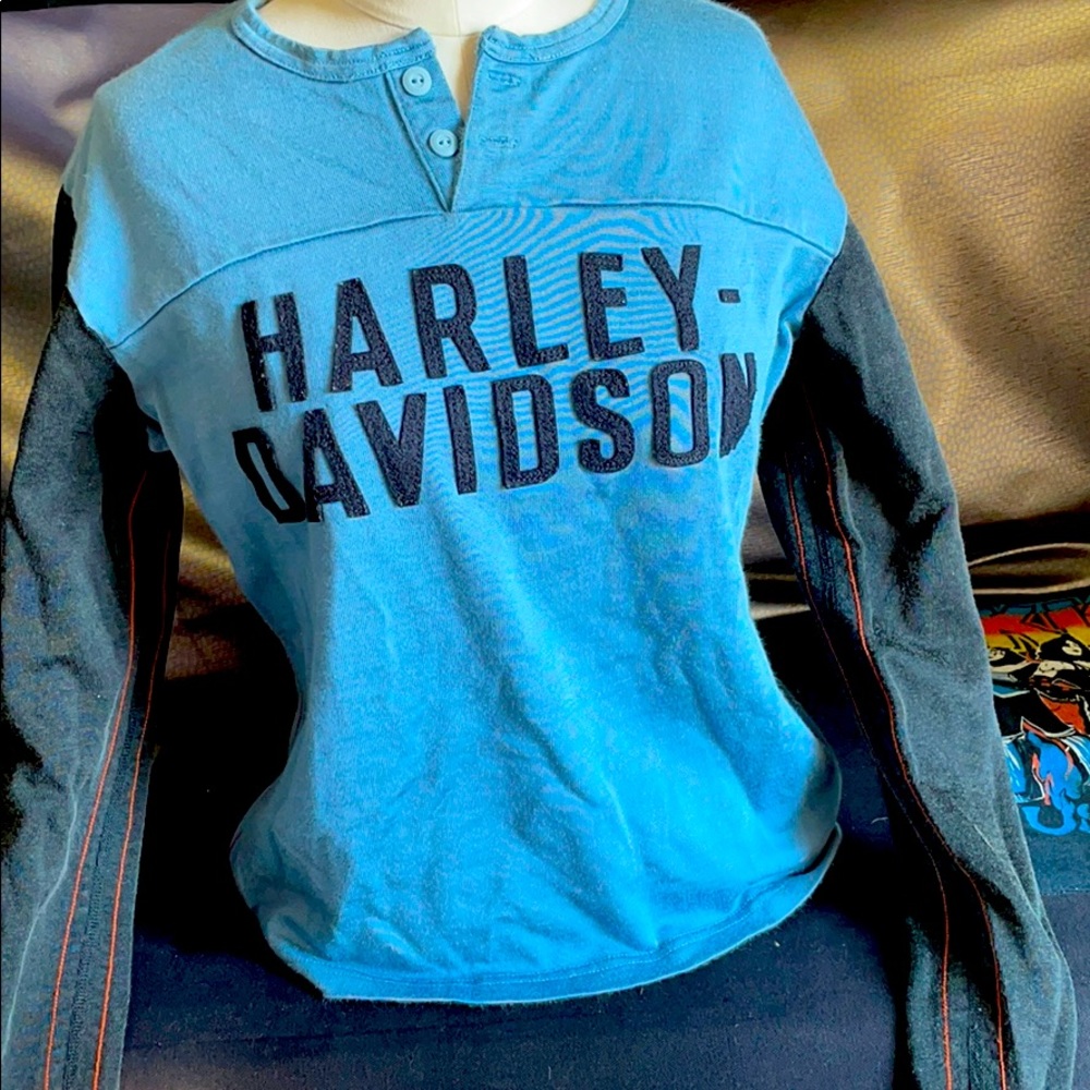 Vintage Trunk Long sleeve Harley Davidson shirt